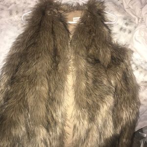 Faux fur vest